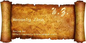 Wessely Zina névjegykártya